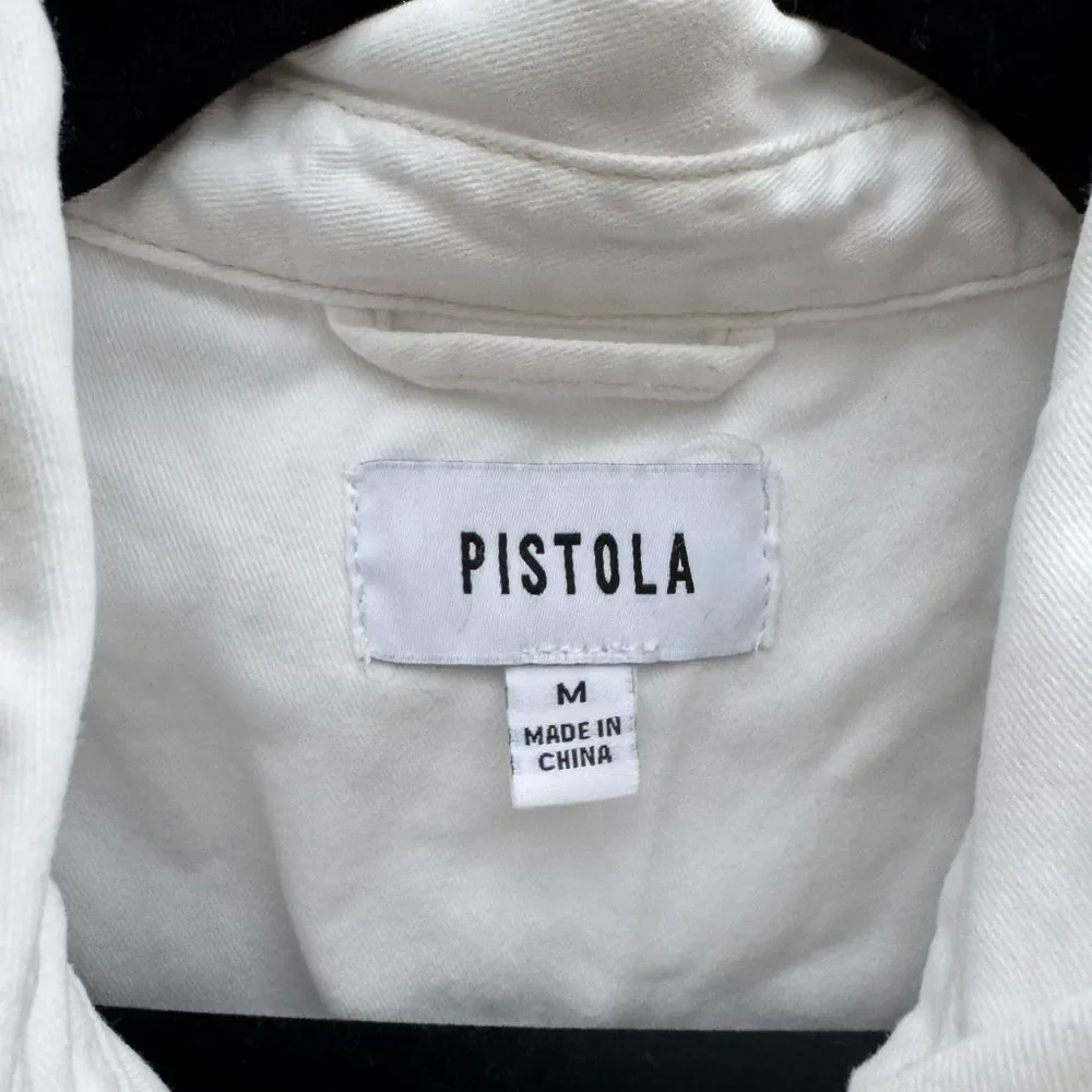 PISTOLA x Revolve Women's Rosie Cotton Jumpsuit in Porcelain White Size Medium - Picture 11 of 12